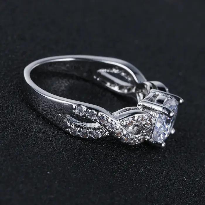 Bagues de mariage couleur or blanc pour femmes