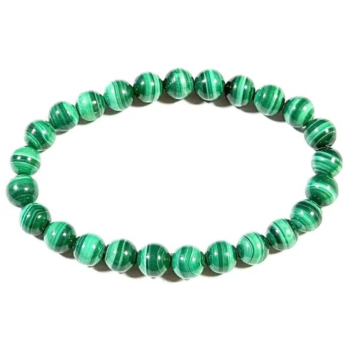 Ruberthen-Bracelet en Malachite Naturelle de Qualité AAA, Massage de Protection, Perles, 6 mm