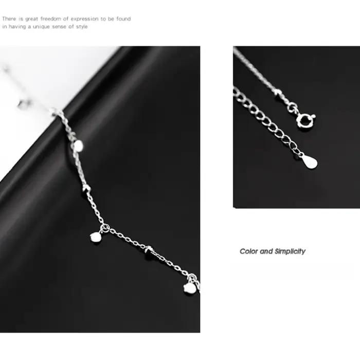 Collier ronde argent avec pompon pour femmes colliers ras du cou occasions spéciales anniversaire mariage fête cérémonie