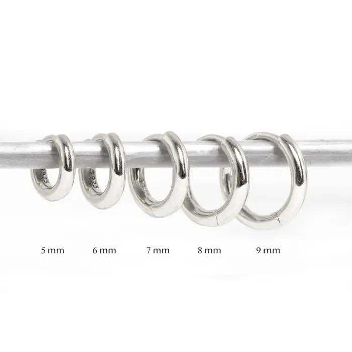 Boucles d'oreilles créoles en argent sterling 925 or rose classiques pour femmes et filles occasions spéciales cadeau de mariage ou de fiançailles