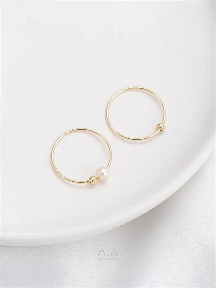 Boucles doreilles en perles dorées faits à la main en plaqué or 14k pour femmes occasions spéciales élégantes et confortables