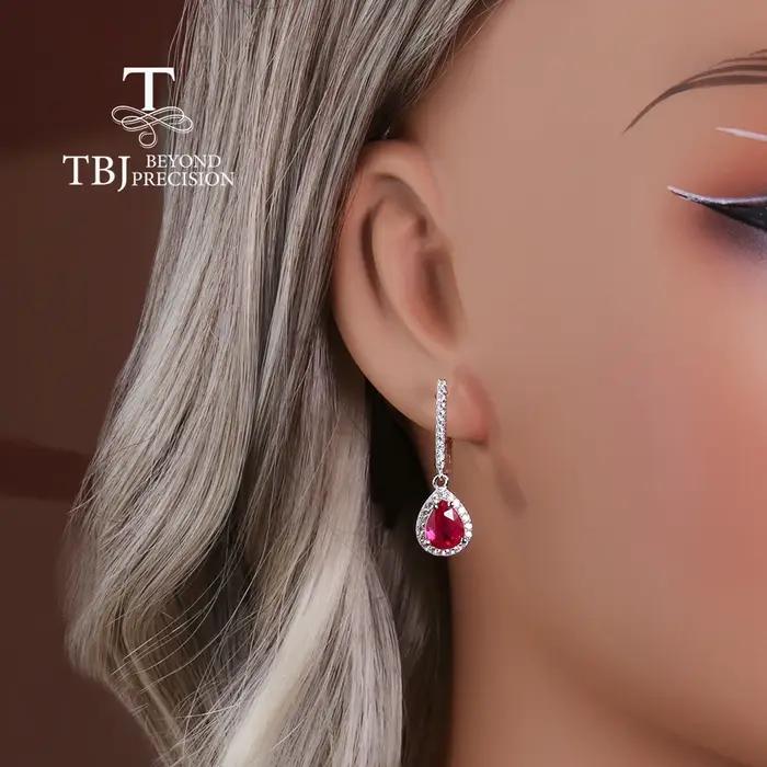 Boucles d'oreilles pendantes simples en forme de poire