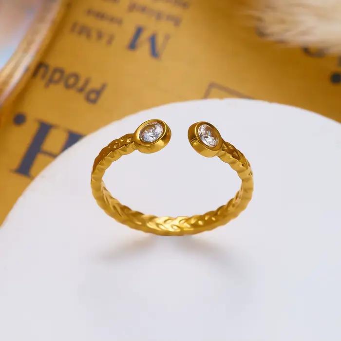 Ensemble de 6 bagues vintage françaises en pierres mélangées pour femmes et hommes, couleur or, motif soleil, signet, cristal, anneaux ouverts, bijoux à empiler, cadeau