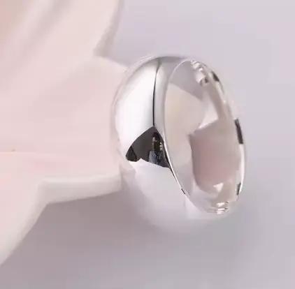 Bagues en argent pur 999 pour hommes et femmes, grandes bagues en argent 999 faites à la main, grande taille 13 de 8m, peuvent graver des lettres à l'intérieur de la bague, 8mm