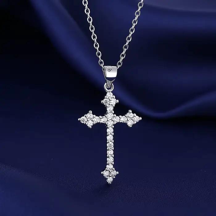 Collier en argent Sterling 925 pour femmes, pendentif rond scintillant pavé CZ, bijoux d'anniversaire à la mode, nouvelle collection