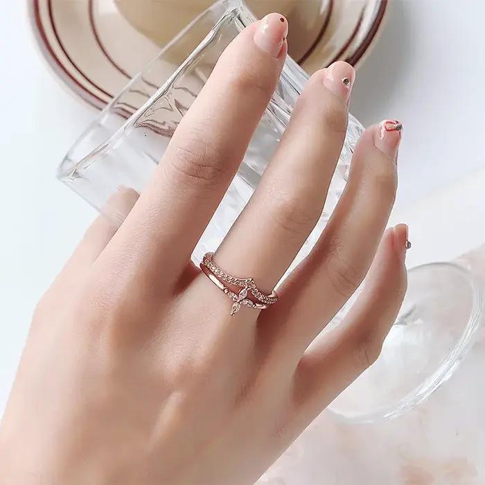 Bagues de fiançailles en argent Sterling 925 pour femmes