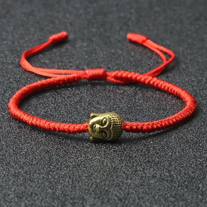 Bracelet en fil rouge minimaliste réglable pour hommes et femmes, cadeau idéal pour couples, bijoux de yoga et accessoires de mode
