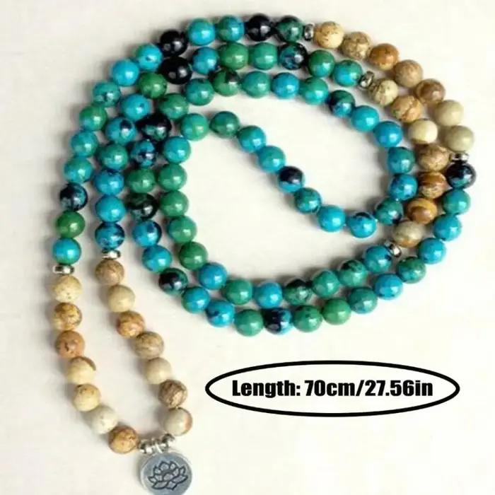 Bracelet de perles de malachite fait à la main bracelet à boutons de manchette pour hommes perle de prière du Ramadan méditation pour femmes cadeau de vacances usage quotidien