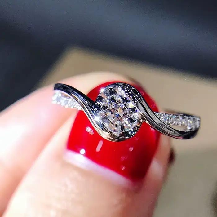 Bague en argent regardé 925 pour femme, breloque coeur et flèche, cadeau de bijoux, nouveau