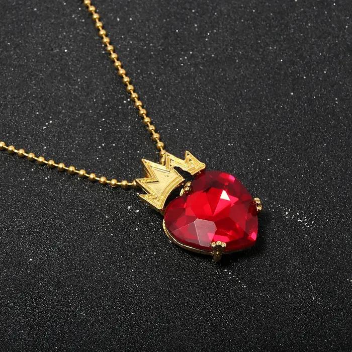 Film Descendants coeur collier Evie Fairest rouge bleu