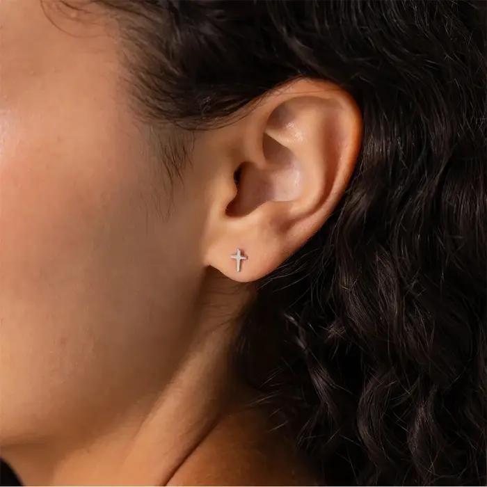 EManco – boucles d'oreilles à clous en acier inoxydable