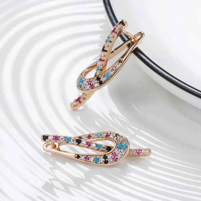 JULYDREAM – boucles d'oreilles pendantes en Zircon coloré