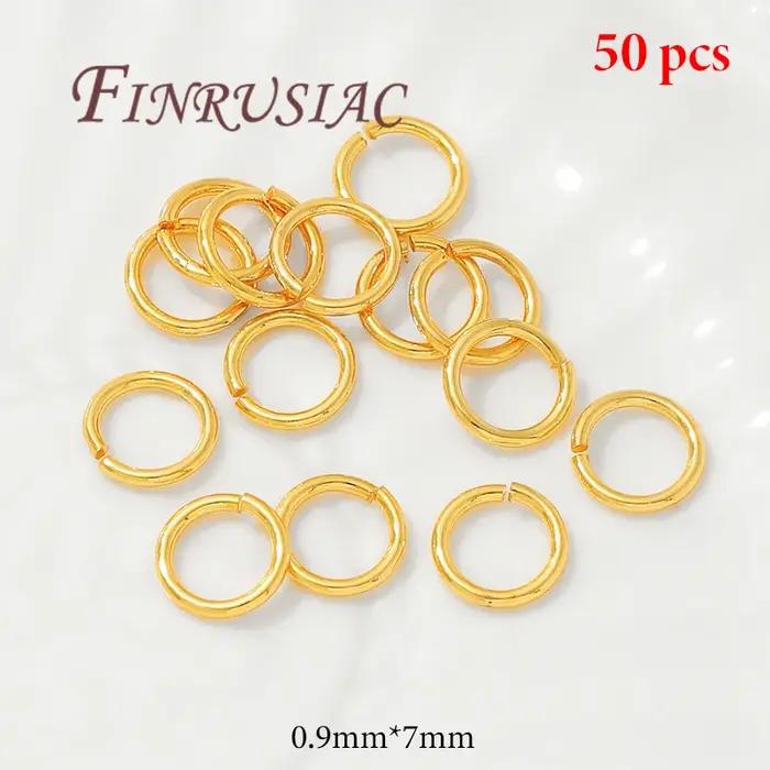 Anneaux ouverts plaqués or 18 carats pour la création de bijoux DIY bracelets accessoires anneaux de saut et connecteurs pour occasions spéciales