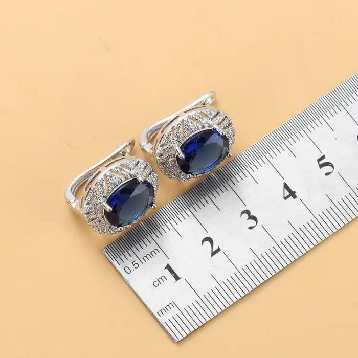 Parure de bijoux saphir pour femme
