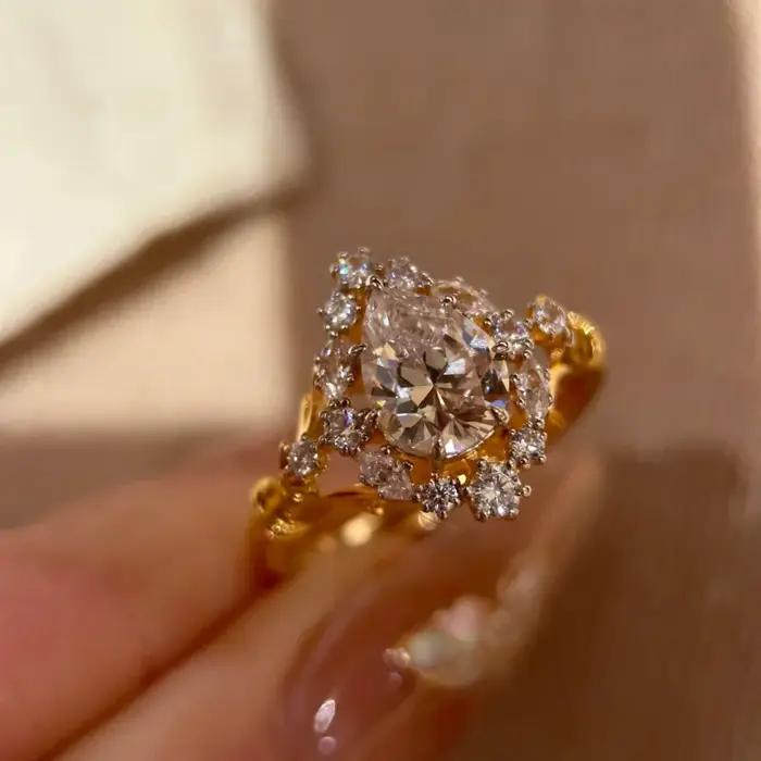 Belle bague en argent sterling 925 - idéale pour les fiançailles