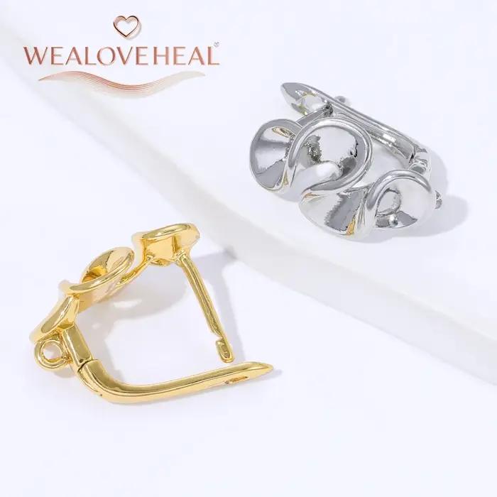 Fil d'oreille à levier en laiton plaqué or 18 carats