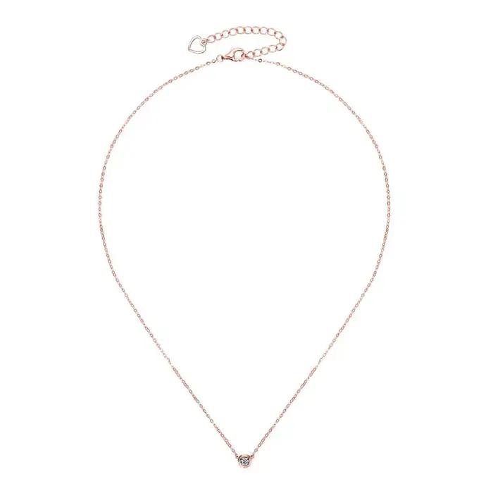 Lnkry 3MM 0.1CT Moissanite collier Original 925 en argent Sterling unique pierre pendentif colliers