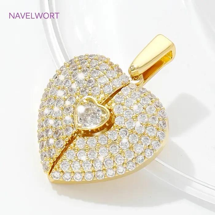 Pendentif à breloques cœur en laiton plaqué or 18 carats pour bijoux personnalisés artisanat et création de bijoux occasions spéciales