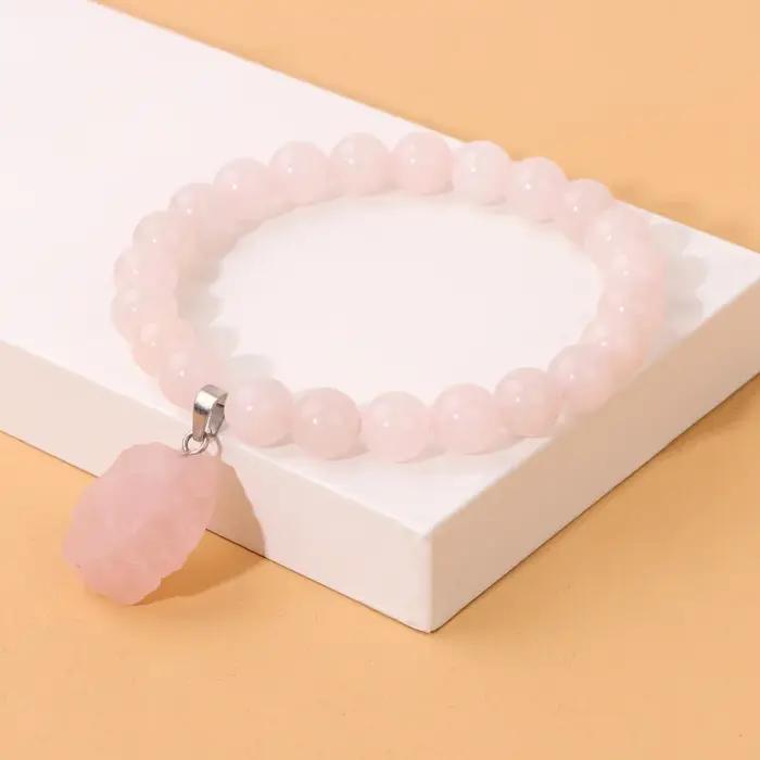 Bracelet de perles de Citrines naturelles rugueuses irrégulières