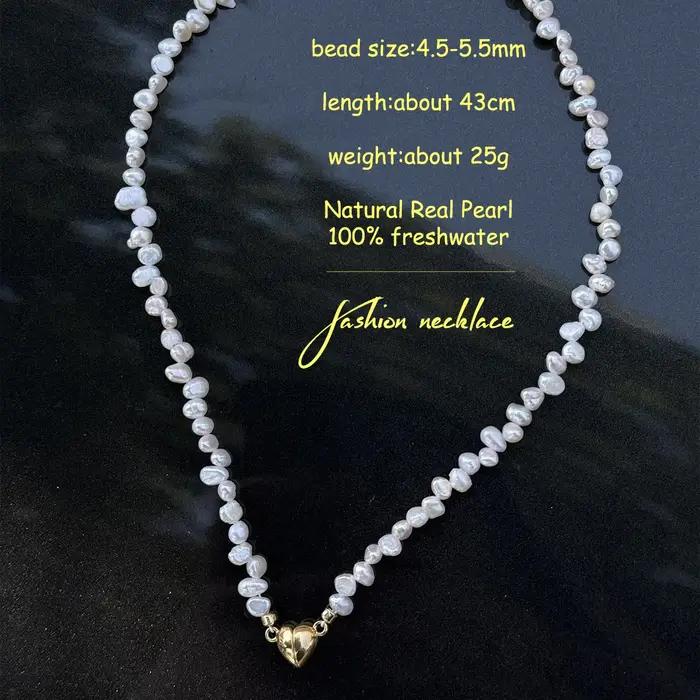  Collier de perles d'eau douce élégant pour femmes