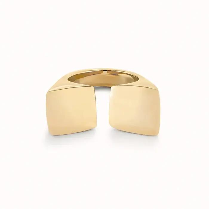 Bague ouverte en or de style décontracté pour l'été, adaptée aux hommes et aux femmes, aux accessoir