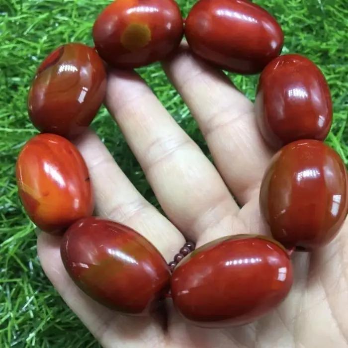 Bracelet en Agate de soie rouge des états-forts