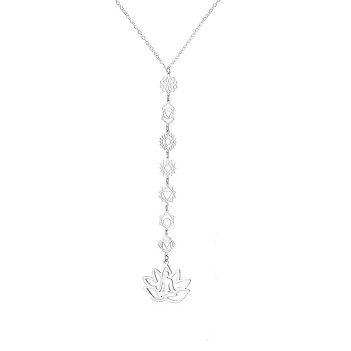 Collier de Yoga 7 Chakras acier inoxydable Boho pour femmes méditation cadeau spirituel occasions spéciales