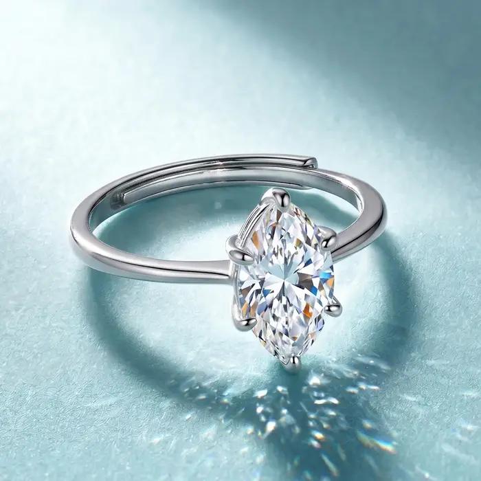 Bague en diamant Moissanite 3CT D VVS1 pour femmes, bague en argent Sterling S925, élégante et sophistiquée, bijoux de fête occasions spéciales ORSA JEWELS