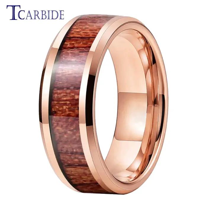 Bague de mariage en tungstène 8 mm pour homme et femme