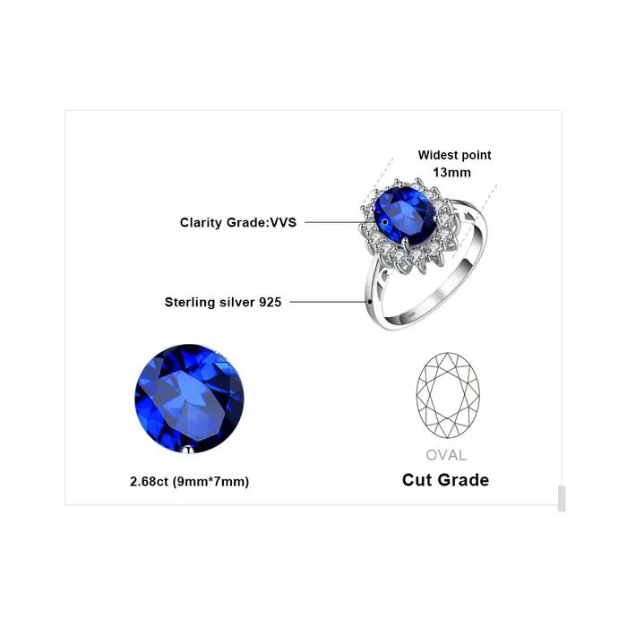 Bague de fiançailles princesse Diana en argent Sterling 925