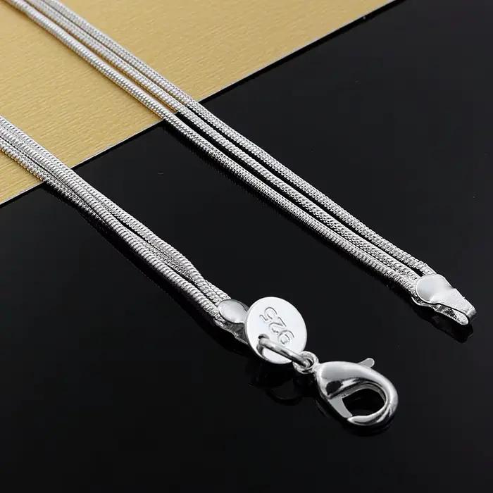 Collier de perles en argent Sterling 925, bijoux fins, classique, haute qualité, mode pour femmes, chaîne de mariage, cadeau, vente en gros