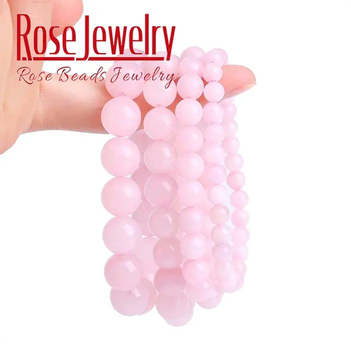 Bracelet en pierre naturelle Rose Quartz cristal perles