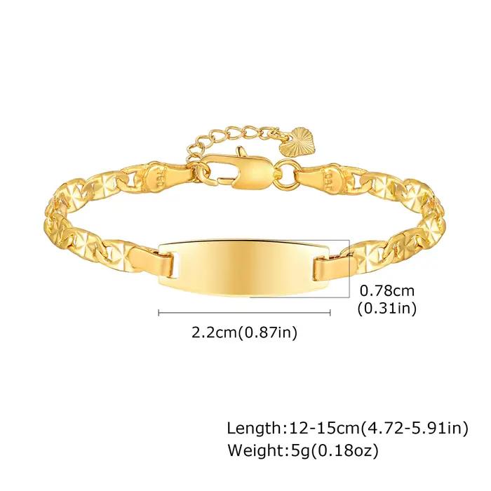 Bracelet Personnalisé en Acier Inoxydable pour Bébé