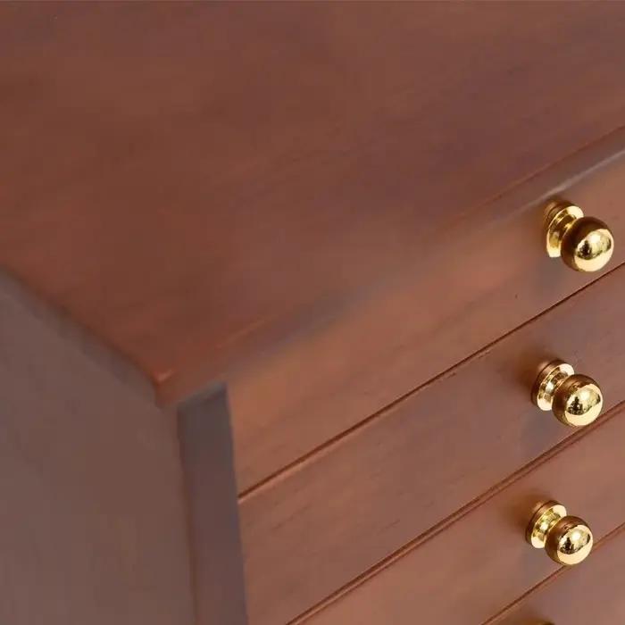 Boîte de rangement de bijoux en bois massif