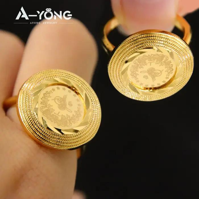 Ensemble de bijoux vintage turcs plaqués or 24 carats pour femmes, bijoux de mariage marocain, cadeaux de fête musulmane pour occasions spéciales