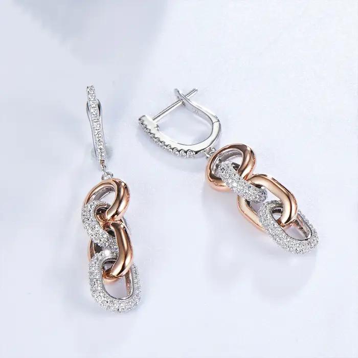 LAYA-Boucles d'oreilles en argent regardé 100% pour femme, bijoux modernes originaux, style tendance