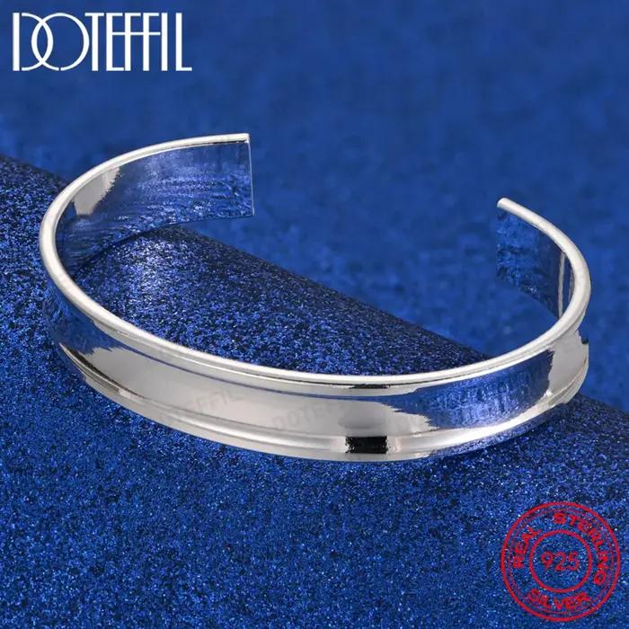 Bracelet en argent sterling 925 unisexe avec certificat d'évaluation tiers pour hommes et femmes pour mariage et fiançailles occasions spéciales