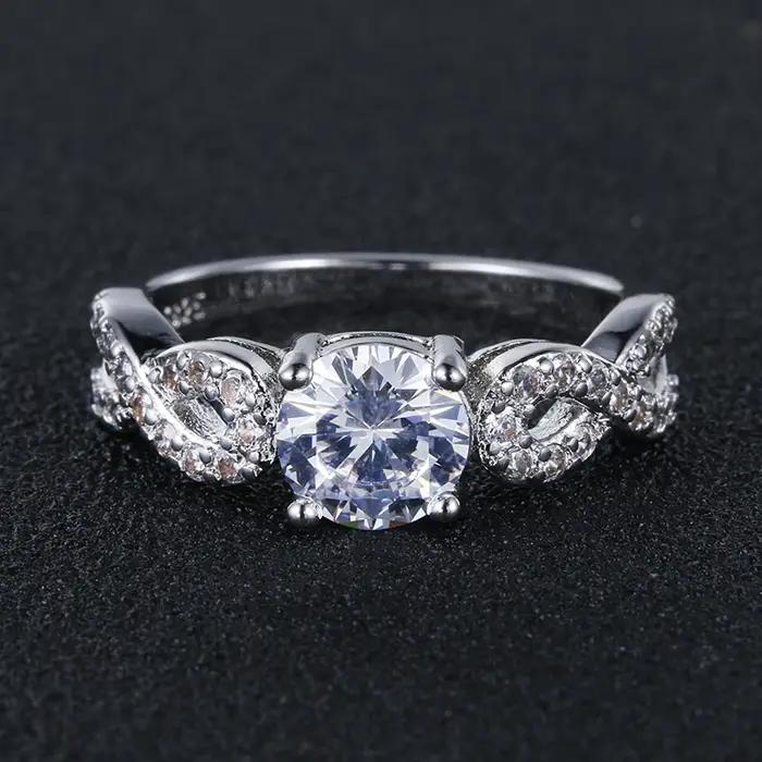 Bagues de mariage couleur or blanc pour femmes