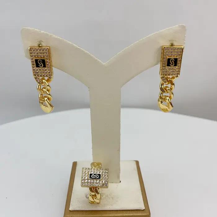Ensemble de bijoux plaqués or de dubaï