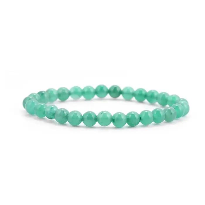 Bracelet en Aventurine verte 4/6/8mm, fait à la main, élastique, extensible, pour Yoga, pierre naturelle, pouvoir de guérison, cadeaux énergétiques pour femmes