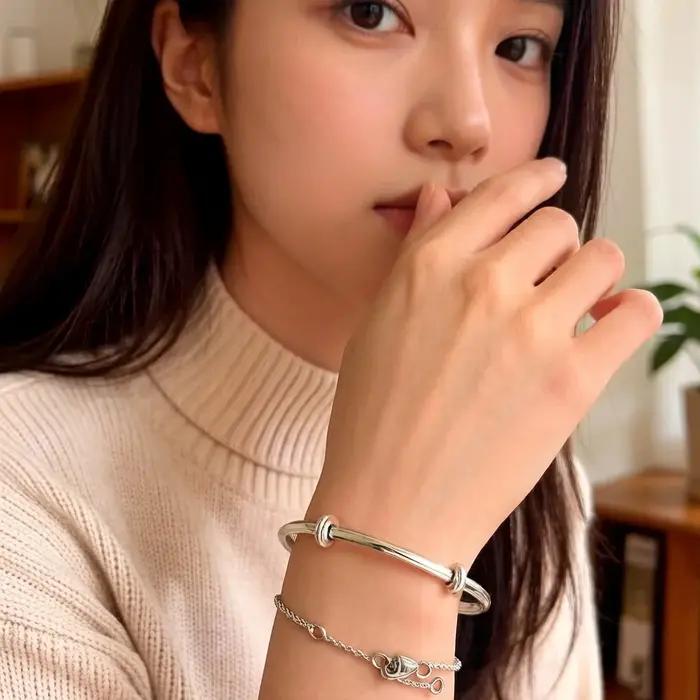 Bracelet bracelets porte-perles et breloques mode Karma bijoux cadeau pour femmes hommes tout neuf bon en argent