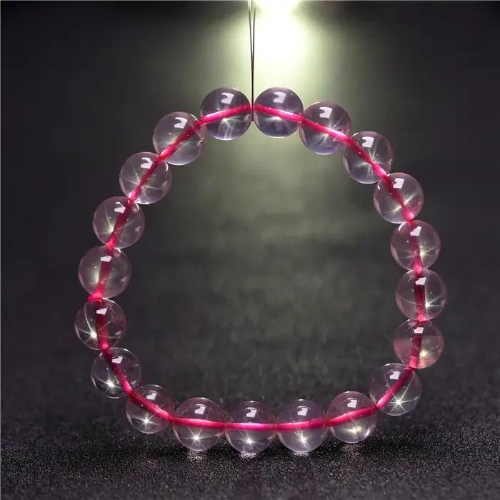 Bracelet en Quartz Rose naturel clair