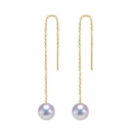 Boucles d'oreilles en or 18 carats avec perles blanches pour femmes modernes occasions spéciales elegance intemporelle