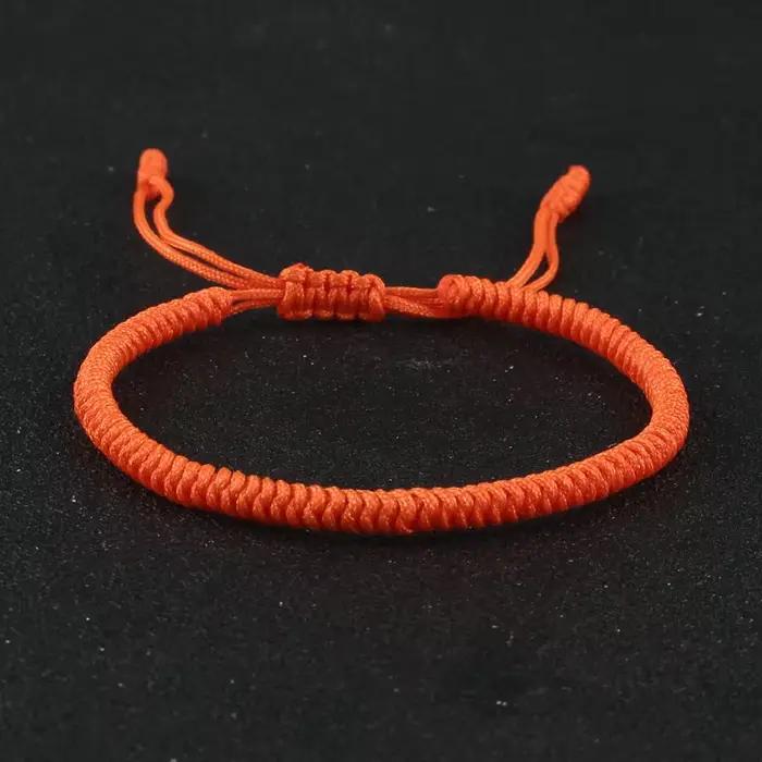 Bracelet bouddhiste tibétain porte-bonheur tressé à la main réglable noeud King Kong fil rouge brace