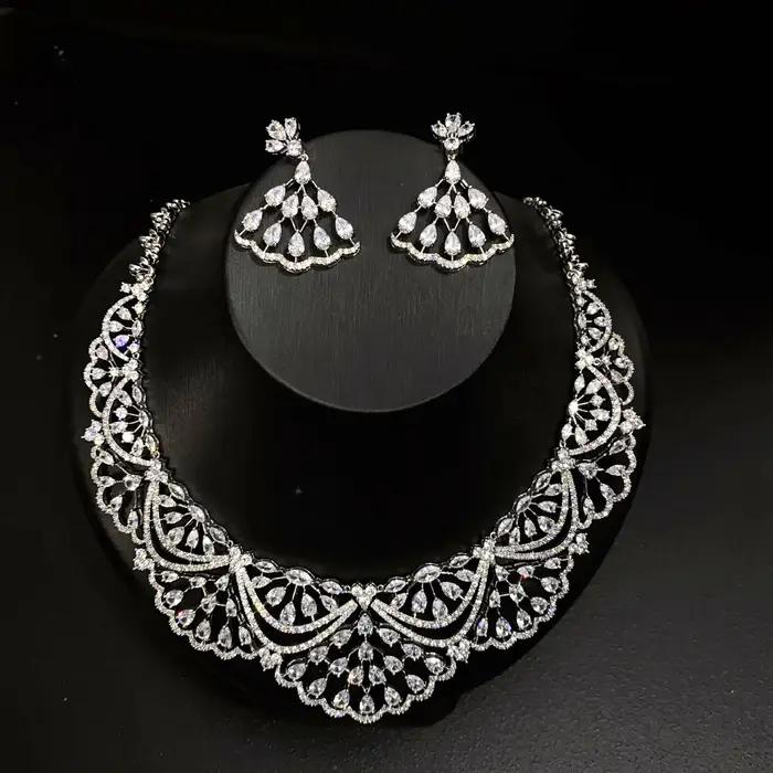 Ensemble de bijoux de mariage en zircon et strass élégant pour femmes occasions spéciales mariage fête cadeau quotidien