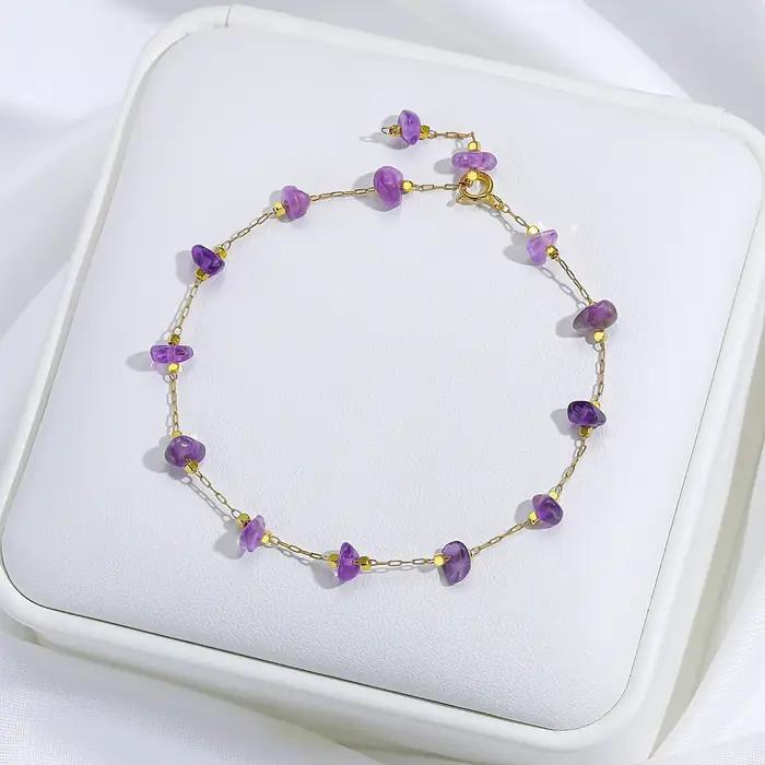 Bracelet en pierre naturelle tourmaline pour femme
