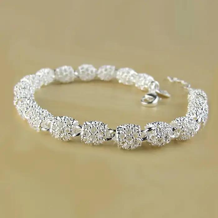 Bracelet en argent Sterling 925 pour femmes, chaîne géométrique en zircone, breloque, bijoux porte-b