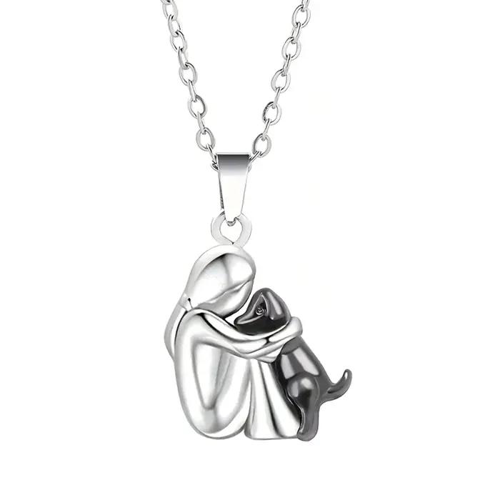 Mode femmes et chien collier mignon petite fille chiot pendentifs colliers Animal bijoux pour animaux de compagnie