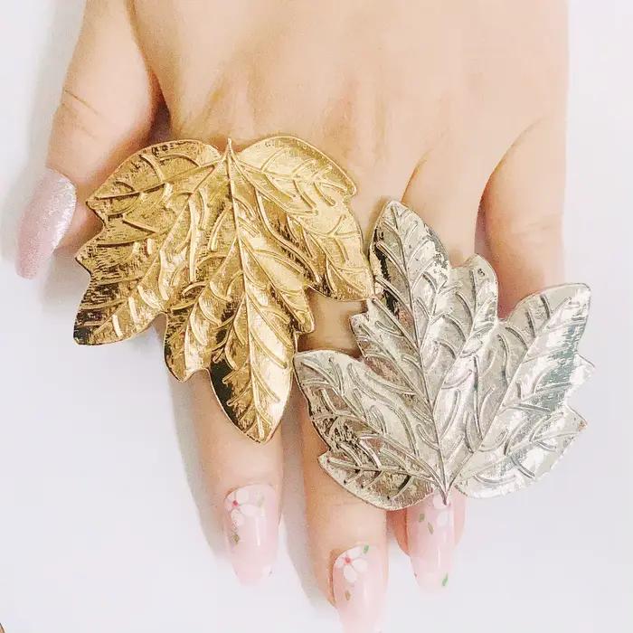 Bagues pour femmes, grande bague plaquée or, éléments et formes assortis, ensembles de bijoux, accessoires cadeau, livraison gratuite, taille réglable YLL