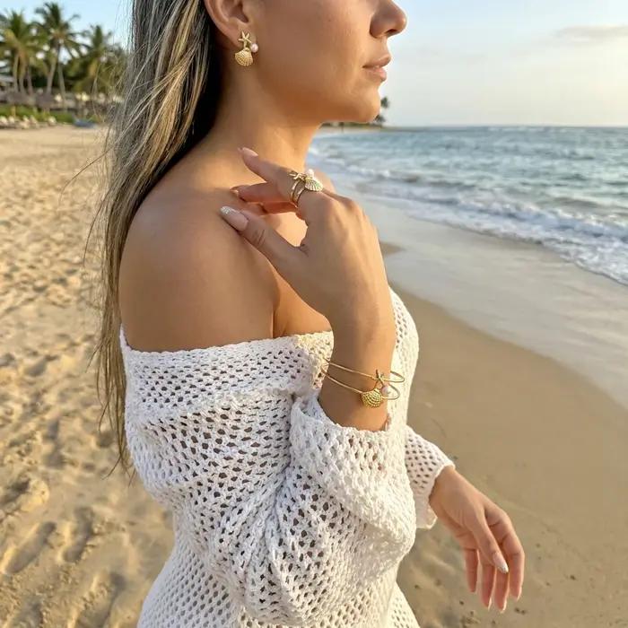 Ensemble de bijoux en métal Design Sense pour femmes